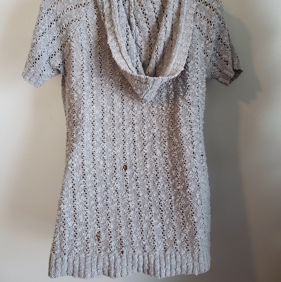 MKM Gray hooded sweater cardigan with pockets - Picture 5 of 8